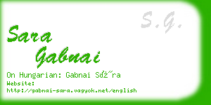 sara gabnai business card